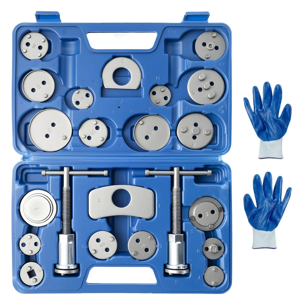 

22pcs Universal Disc Brake Caliper Rewind Tool Kit, Brake Piston Wind Back Compression Tool Set for Cars Trucks SUVs Brake Pad