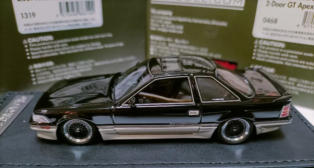 IG 1:43 Soarer 2.0GT Twinturbo Z20 Black JDM Simulation Limited Edition Resin Metal Static Car Model Toy Gift