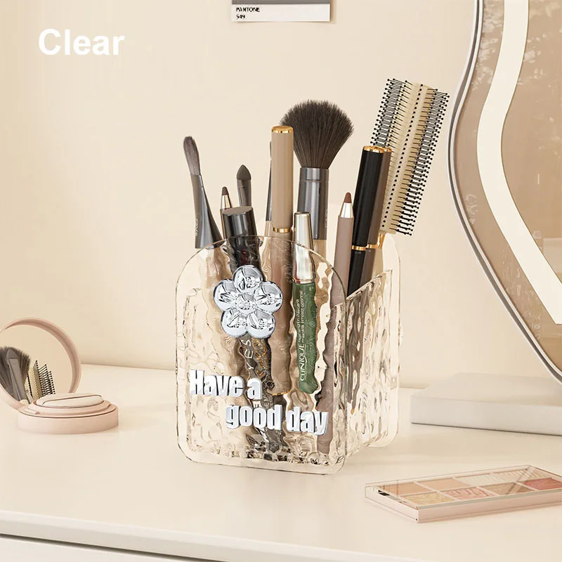 سطح المكتب ماكياج فرش صندوق تخزين فرش التجميل أدوات المنظم مسمار البولندية عرض تخزين حامل رف أحمر الشفاه تخزين الرف