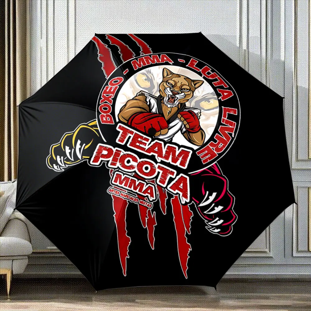 MMA Martial Arts Team Fierce Cat Claw Graphic Umbrella portable waterproof sun rain umbrella for outdoor travel beach
