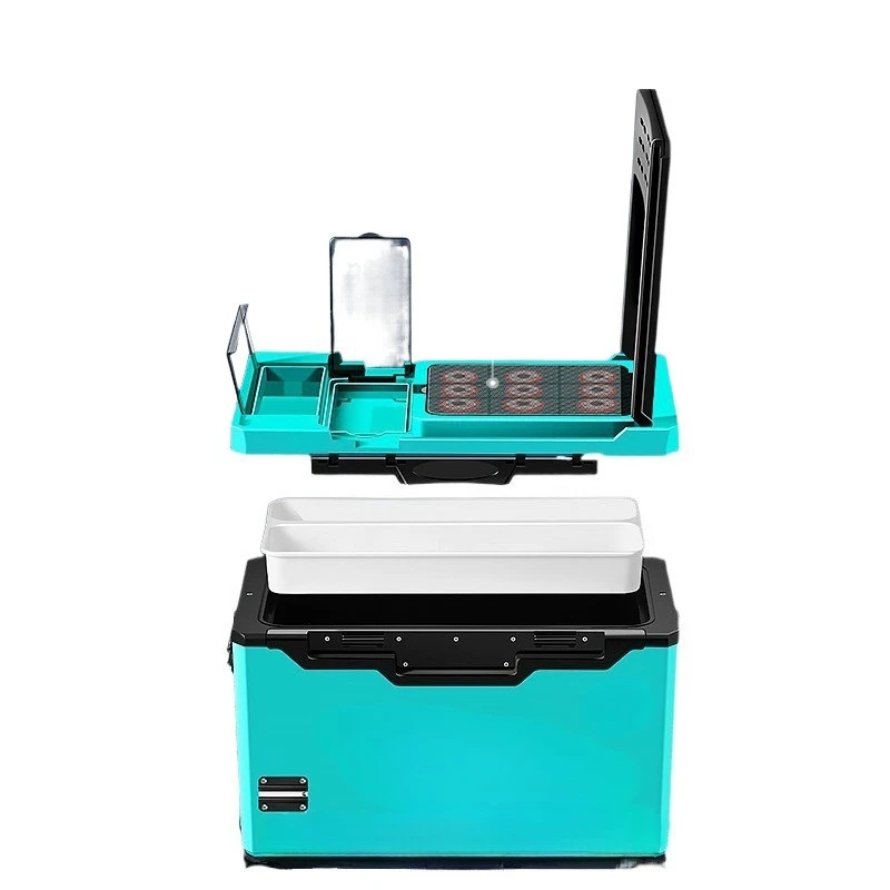 

Portable fishing box with wheels Multifunctional box Full set of new Taiwan box Seated gear equipment
