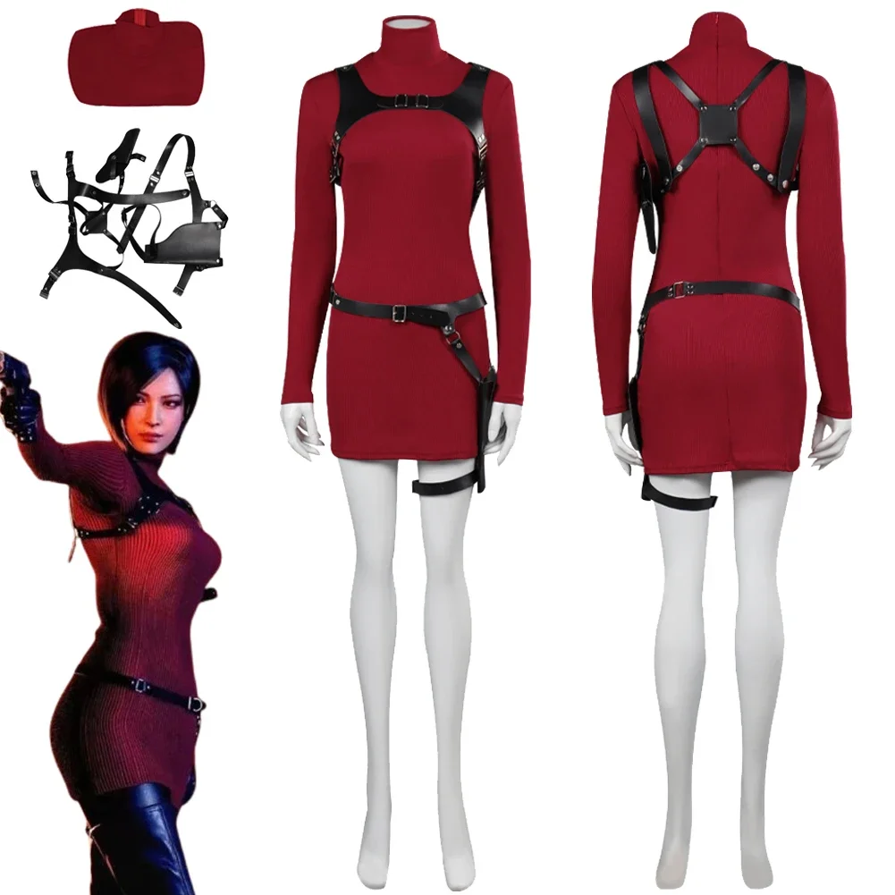 Resident 4 Remake Village Moth Lady Evil Cosplay disfraz de fantasía vestido niña adulto vampiro señora Dimitrescu Halloween carnaval conjunto