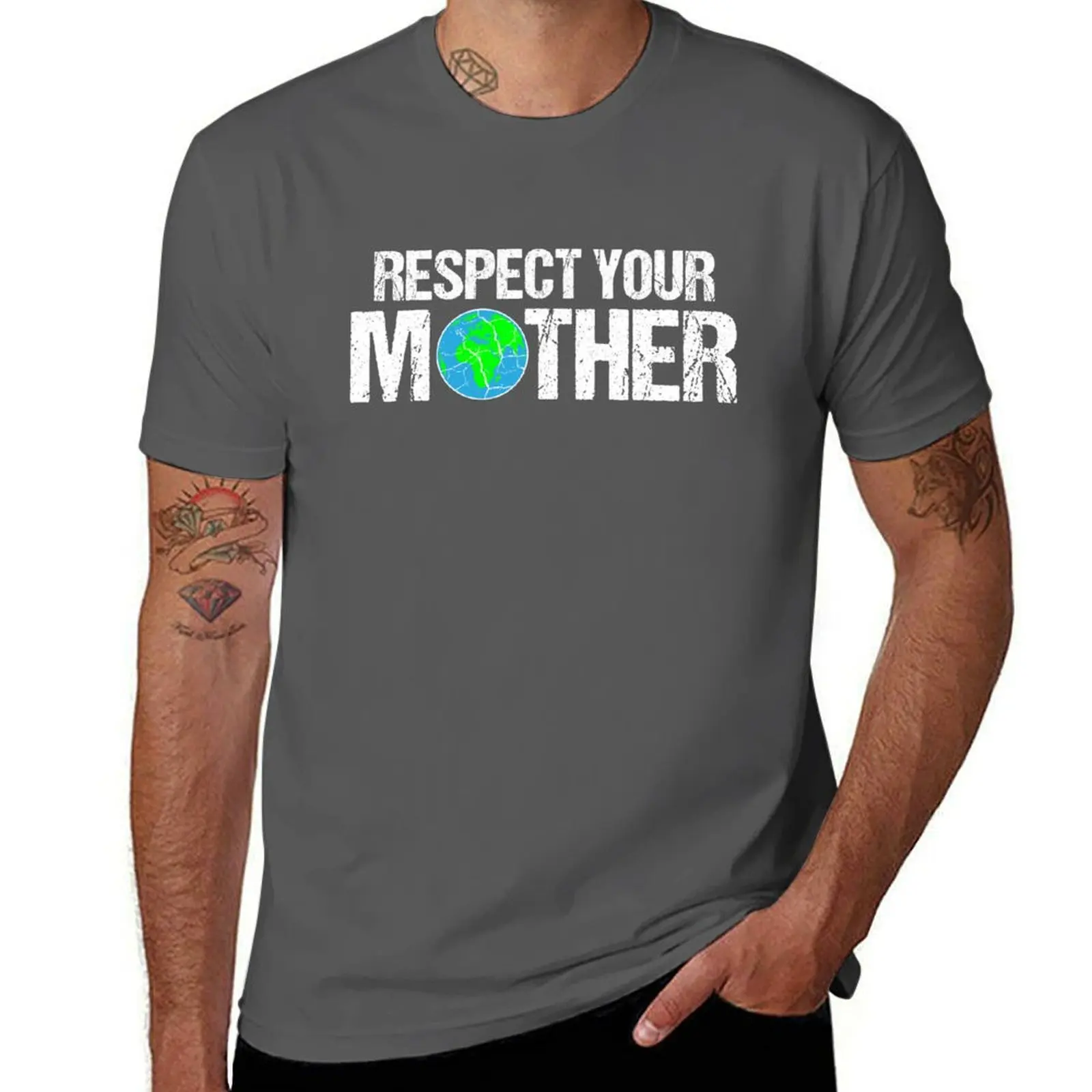 

Футболка 2018 года Earth T Earth Earth-Save Mother Shirt-Respect Your The Day, свободная повседневная футболка с короткими рукавами