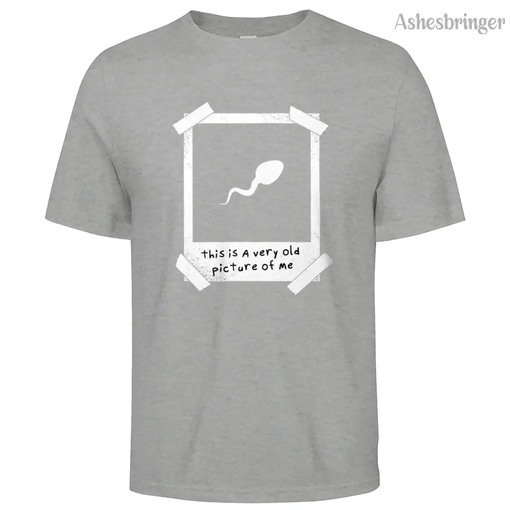 Mens Cotton This Is A Very Old Picture Of Me Graphic Funny T Shirt Street Casual Style Tee for Men and Women