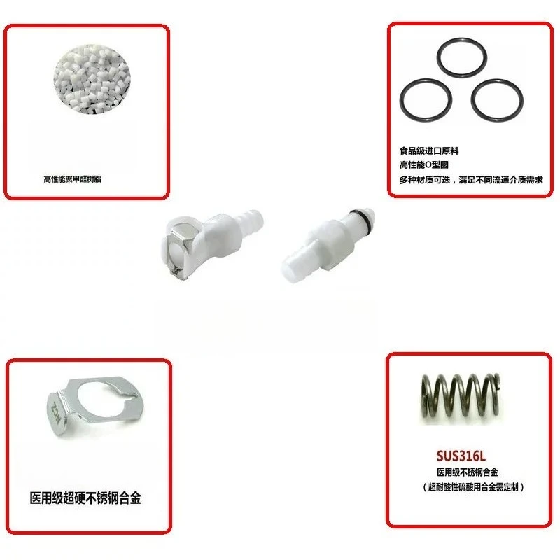 NCZ PLC Series B Type Barb Male Quick Connector 22004 22005 22006 CPC Style Fitting for Water Ink Fluid Transfer