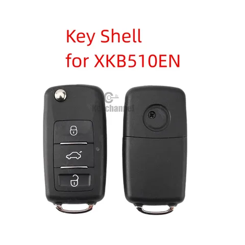 Keychannel 1 шт., 3-кнопочный корпус автомобильного ключа Xhorse, флип-чехол для дистанционного управления типа B5, чехол для дистанционного управления VVDI XKB510EN, чехол без лезвия ключа