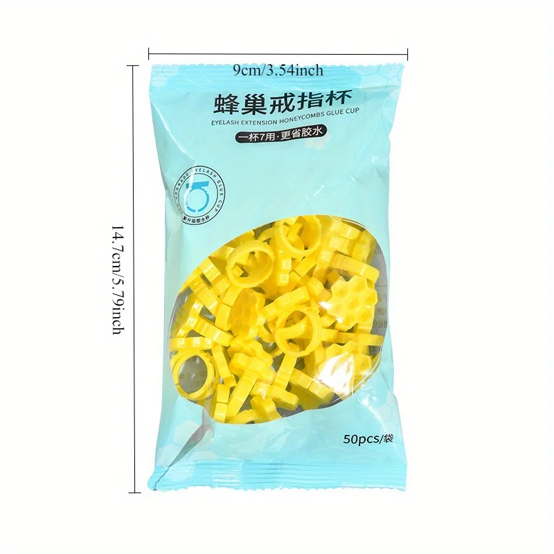 كوب غراء على شكل قرص العسل لتمديد الرموش مع وظيفة التأخير، كوب نازف غراء قابل لإعادة الاستخدام بتصميم زهر البرقوق، كاذبة احترافية #4