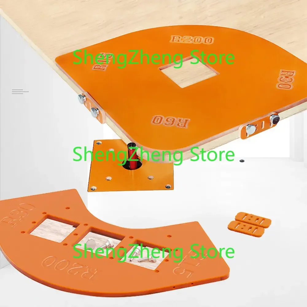 Woodworking Router Corner Radius Templates Jig R200 R5 R10 R15 R20 R25 R30 R35 R40 Arc Angle Corner Template Woodworking Tool