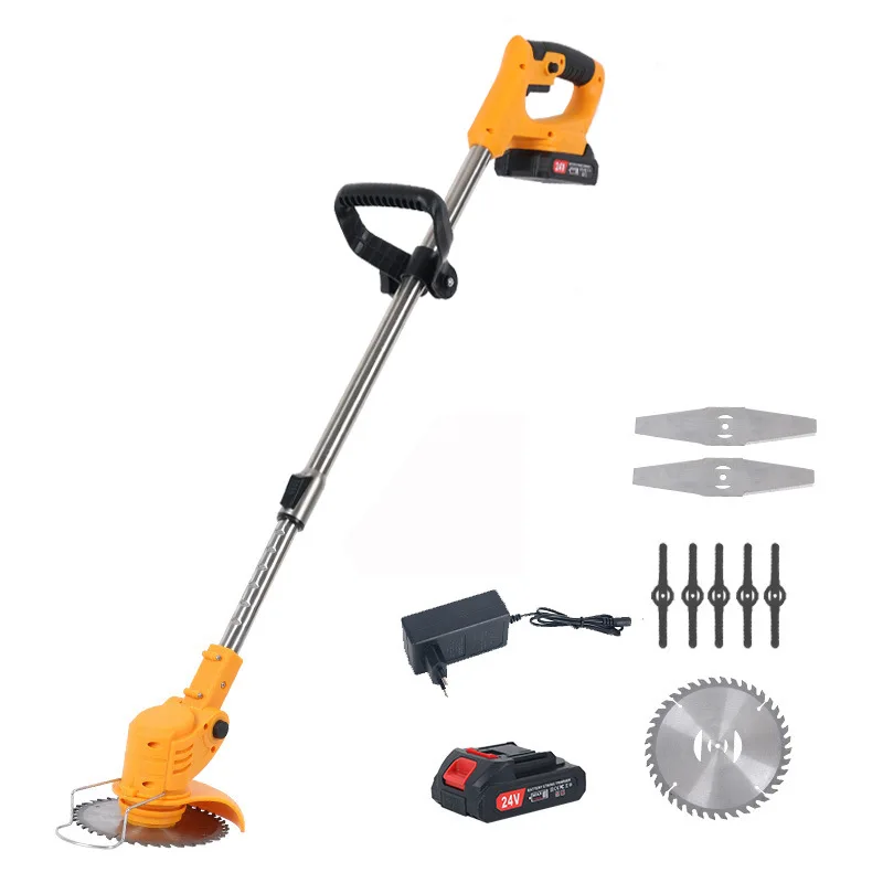 Elektrischer Rasenmäher für den Haushalt, kleiner Lithium-Batterie-Rasenmäher, multifunktionaler Rasenmäher mit hoher Leistung