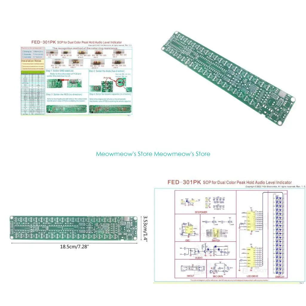 

W91A level Set Sed Sound Spectrum Diy Electoronics Практика паяль