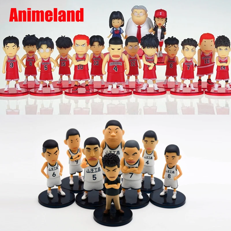 Koo Hanamichi Sakuragi Kaede Rukawa Hisashi Mitsui Akagi Takenori Ryota Miyagi Shohoku Sannoh Q-Ver Set 25 mini Figure