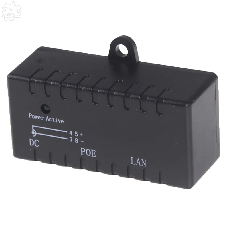 Divisor de injetor PoE para câmera IP CCTV, interface RJ45 compatível