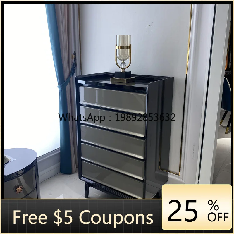 

AB Легкий роскошный комод из цельного дерева, шкаф для хранения вещей, простой модный замок в гонконгском стиле