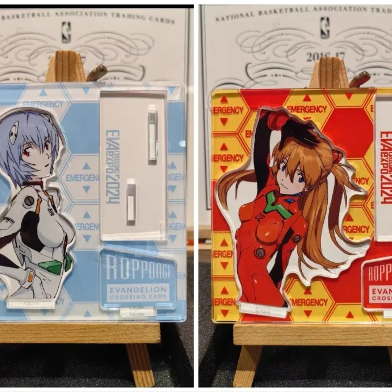 2 قطعة EVANGELION لعبة أكريليك الكرتون الدائمة لوحات أنيمي الطرفية الشكل حامل علامة سطح المكتب الحلي مروحة تحصيل هدية