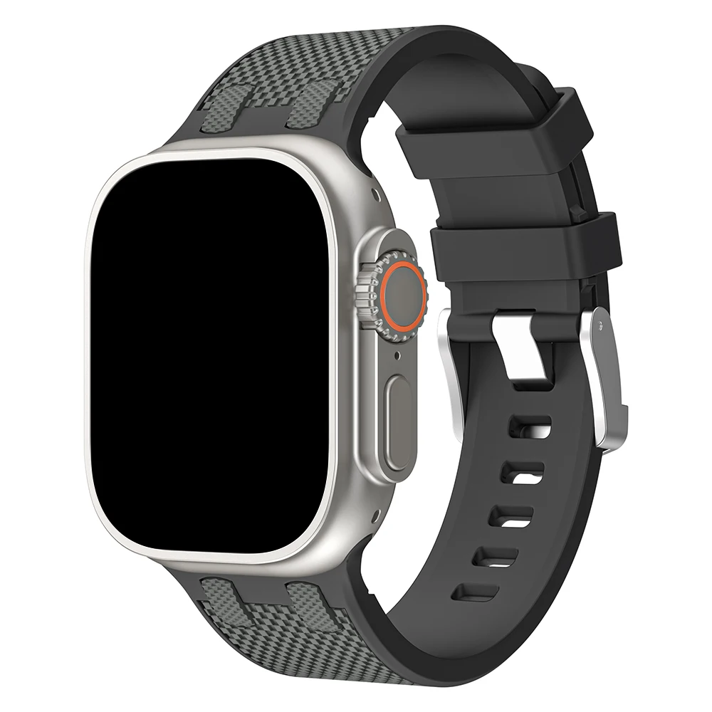 Silicone strap For Apple Watch band 44mm 49mm 45mm 46mm 42mm 44 mm correa bracelet iWatch series 9 8 7 6 3 SE ultra 2s