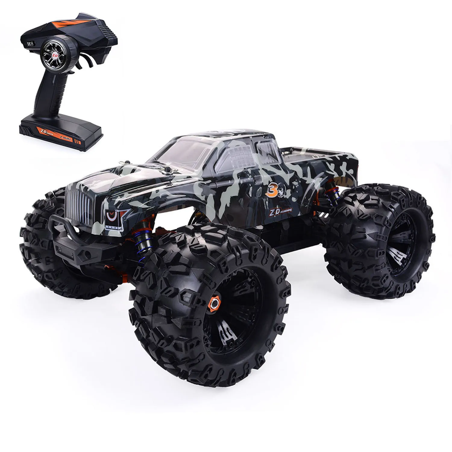 

ZD Racing 1/8 MT8 Pirates3 RC Monster Truck 90KM/H 4WD Radio Control Racing Car Metal Shock Absorber 120A ESC Transmitter Toys