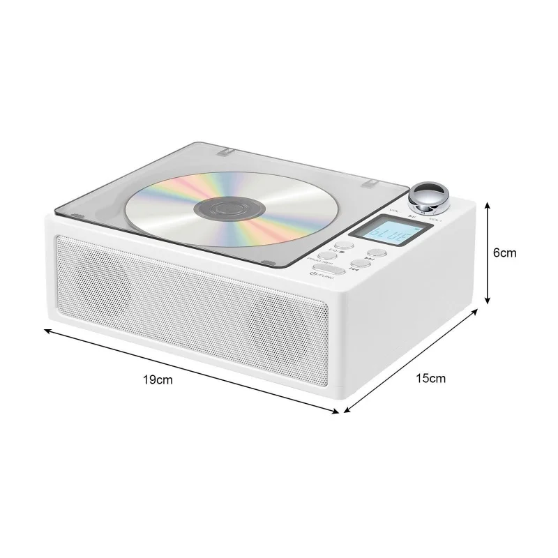 CD Player Three-in-one Vinyl Record Player Bluetooth Speaker Rechargeable Home Audio System with High-definition Display Screen