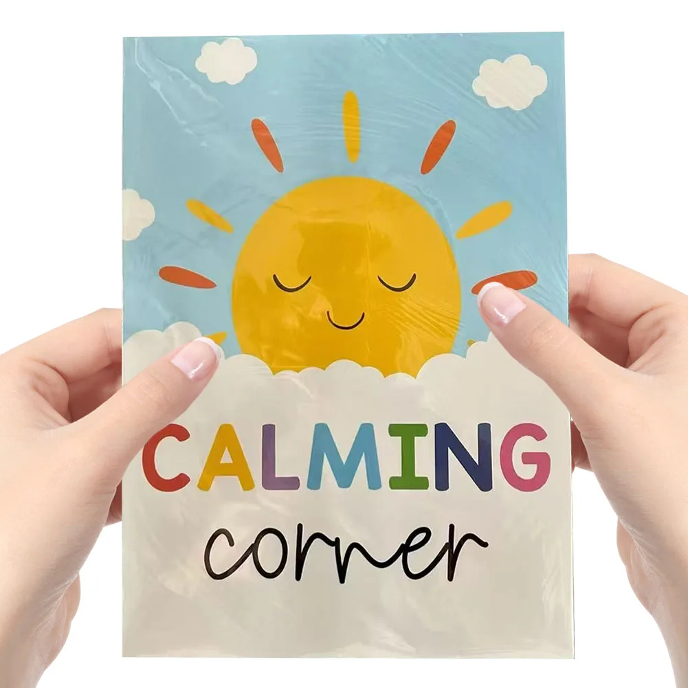 12 ملصقات الفصول الدراسية ذات الزاوية المهدئة، ملصق عجلة المشاعر والعواطف، ملصق الصحة العقلية للزوايا المهدئة للفصول الدراسية