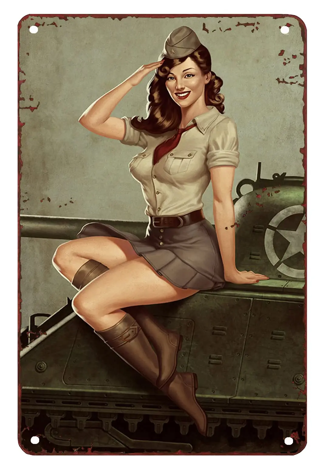 Vintage Metal Tin Signs For Garage Poster Girl Pin Up Girl Girl Signs For Bedroom Door Metal Sign Vintage Home Decor Rustic Alum