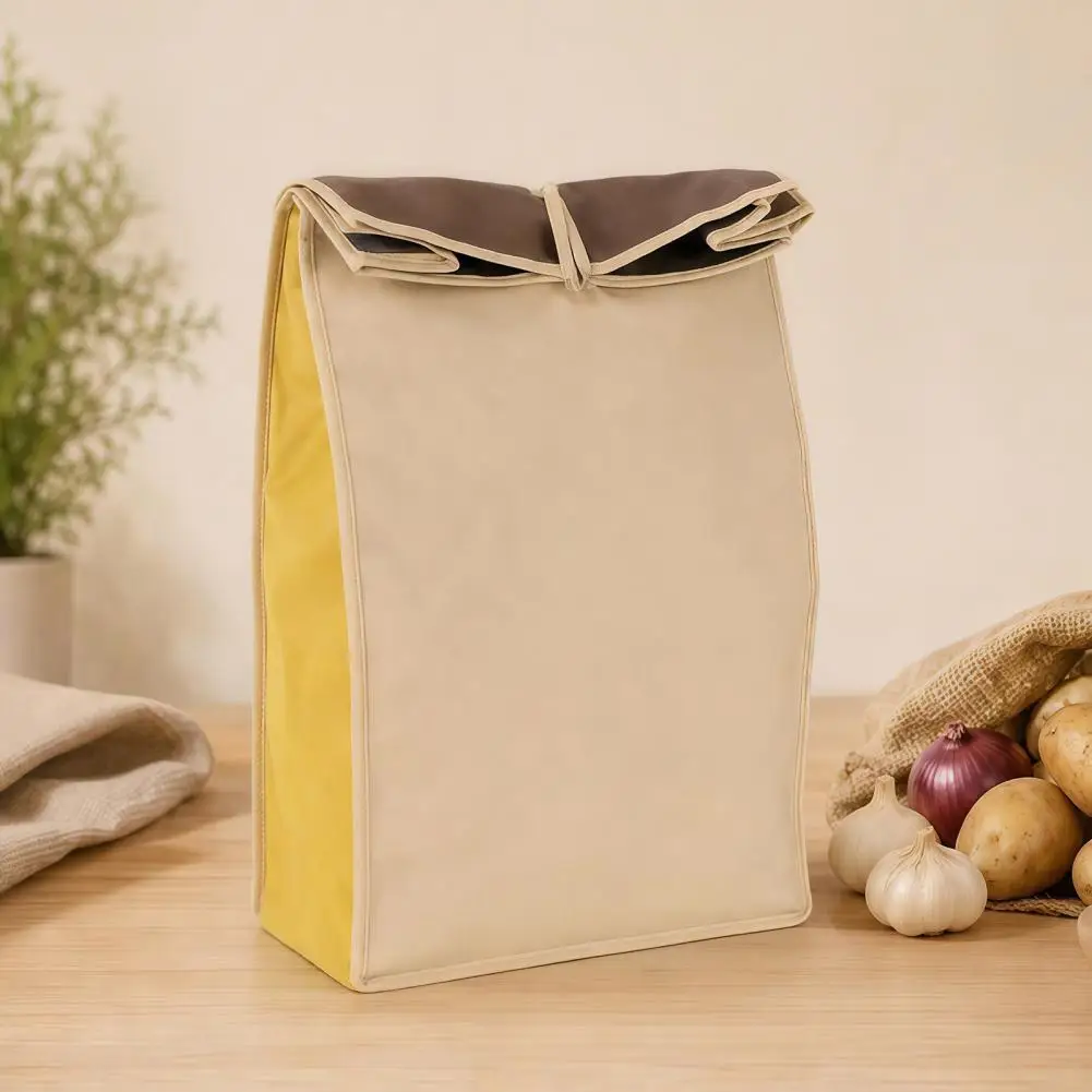Kitchen Pantry Storage Bags Foldable Produce Storage Bags Reusable Self-sealing Potato Storage Bag Breathable for Kitchen