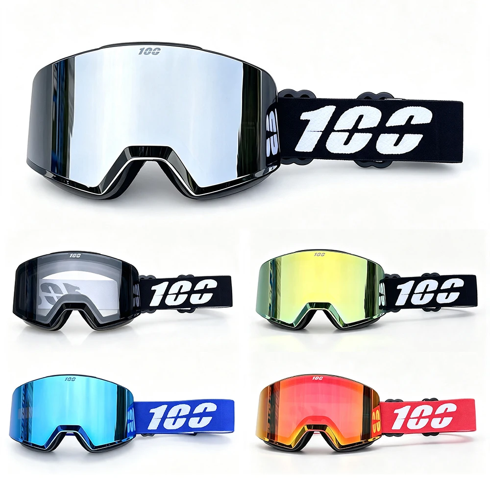 Magnetic Lens Motorcycle Windproof Goggles Motocross Dust-proof Racing Cycling Outdoor Sports Riding Off-road Ski Glasses