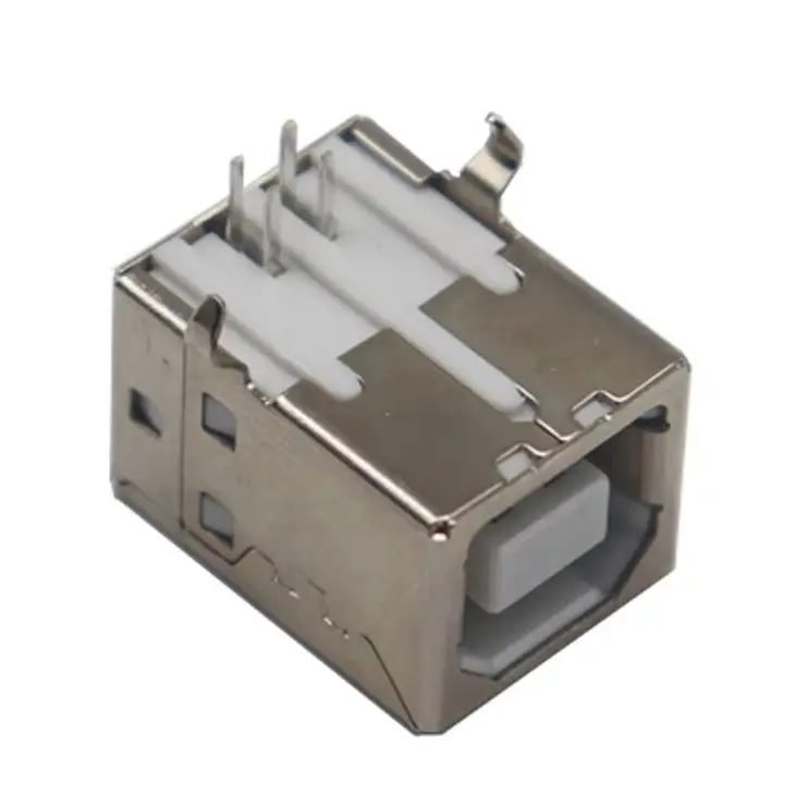 【10-2PCS】Square USB Socket USB B Type Female 180 Degree PCB Welding Parent Connector For Printer Data