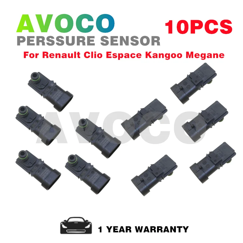 For 10X Renault Clio Espace Kangoo Megane Scenic Laguna Logan Thalia 1 Bar 8200719629 Manifold Absolute Pressure Map Sensor