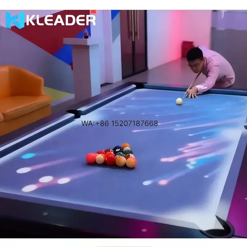 Wmwmnu Interactive Projection Billiards Table Digital VR Smart Pool Table with Projector System Indoor Augmented Reality