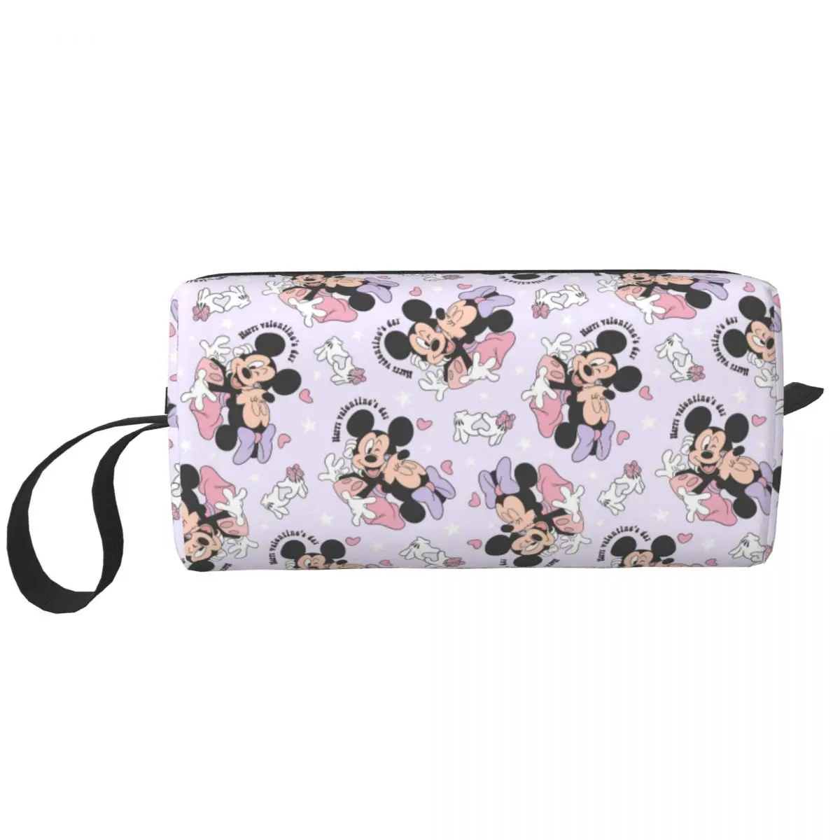 Lovely Micky and Minnie Mouse Girl\'s Cosmetic Bag for Travel Makeup Pouch Women Washbag Toiletry Kit