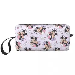 Lovely Micky and Minnie Mouse Girl's Cosmetic Bag for Travel Makeup Pouch Women Washbag Toiletry Kit