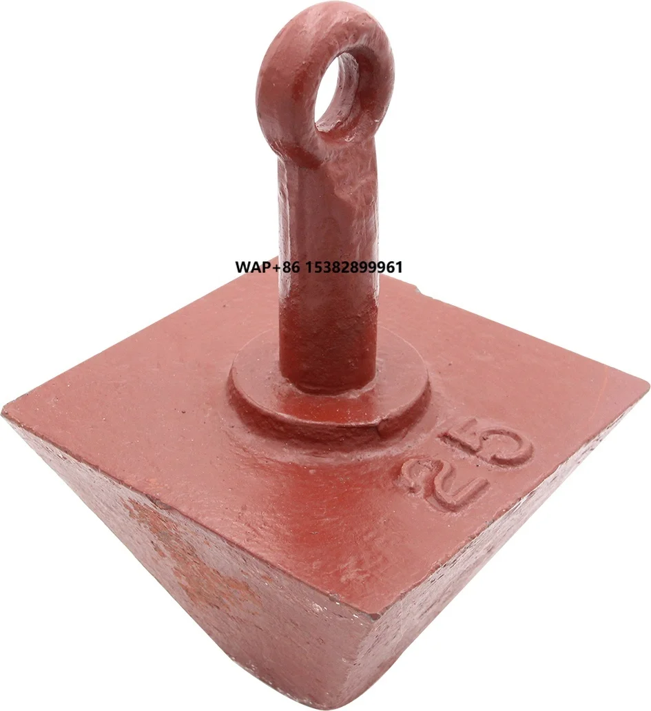 

YM Red Painted Casting Boat Anchor Mooring Pyramid Anchor