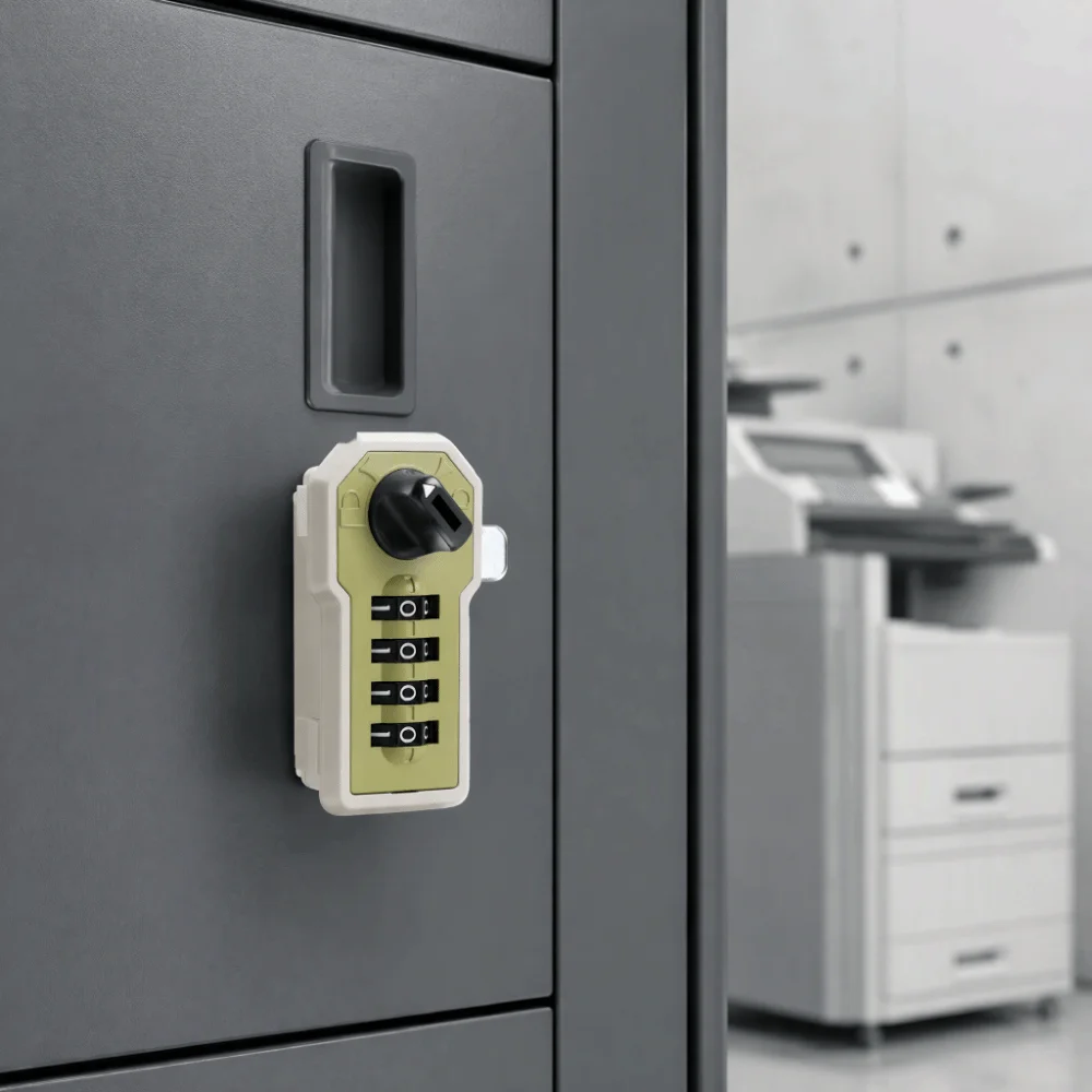Security Resettable 4 Digit Code Lock With Keys Durable Combination Cabinet Lock Mechanical Code Lock Locker