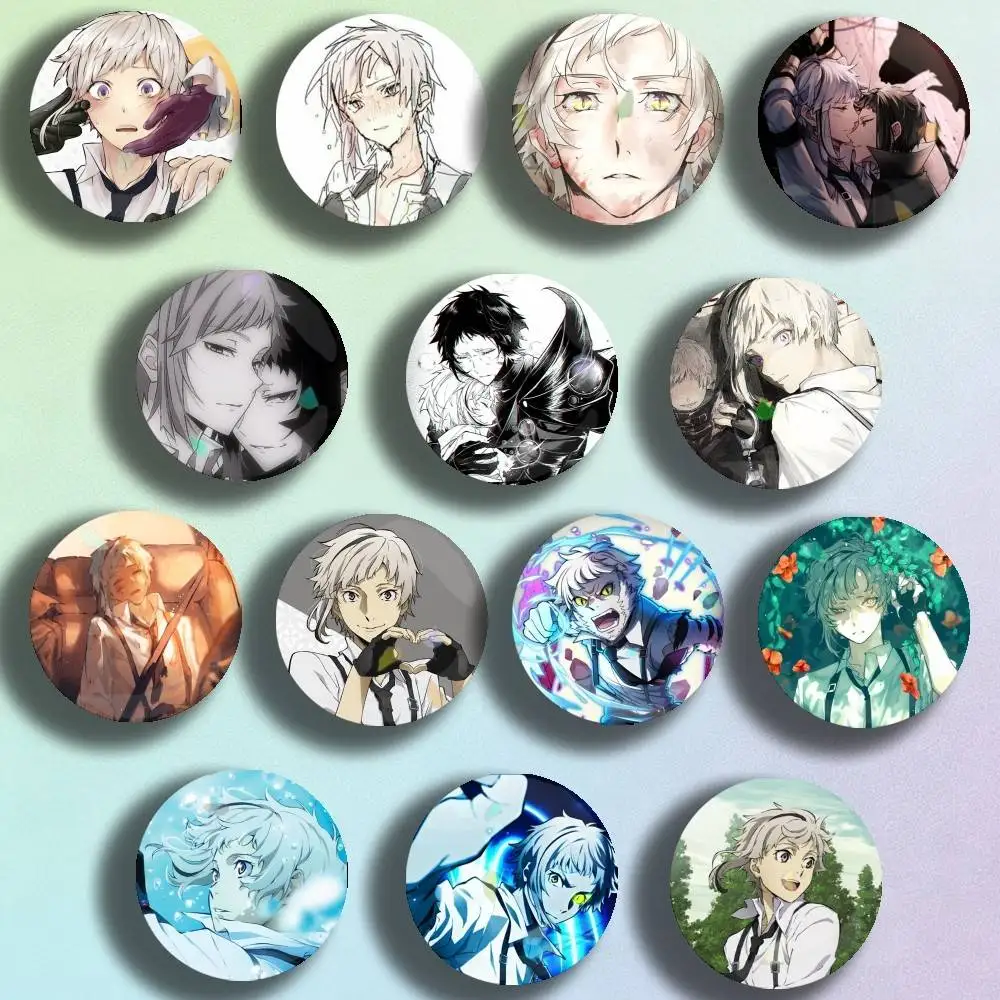 Bungo Stray Dogs Nakajima Atsushi Badge Stage Brooches on Backpack Clothes Handmade Enamel Pins for Jewelry Gift Bag Accessory