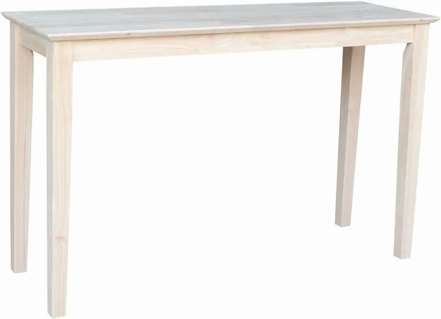 Sofa Table Unfinished Unfinished wood easy to finish Made from durable hardwood Strong and durable Small footprint