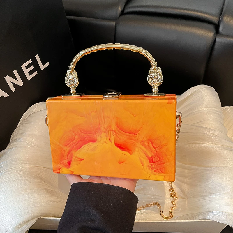 

Fashion Lipstick Bag Trend Party Mobile Phone Purse Mini Small Acrylic Crossbody Bag Women Luxury Box Clutch Evening Bag Handbag