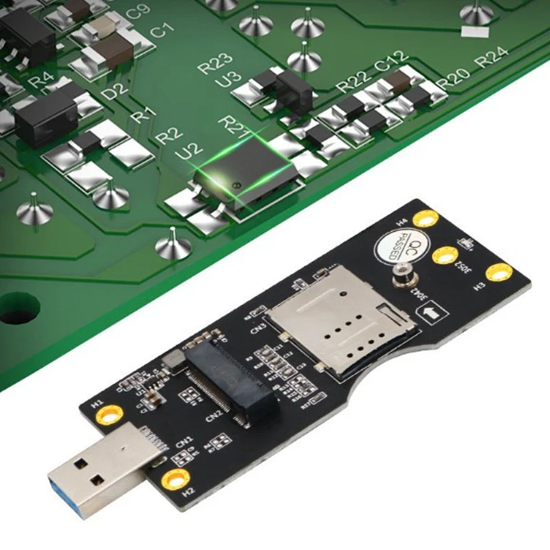 1Set NGFF Module To SIM With USB 3.0 3G/4G/5G Module To USB 3.0 With SIM Card Slot Portable Adapter Card Green PCB