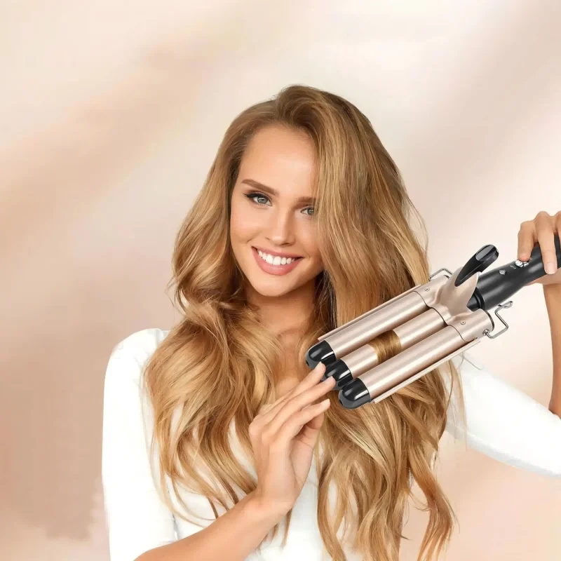 

Портативная щипцы для завивки волос, электрические щипцы для завивки волос с керамическим покрытием, инструмент для укладки волос, двухнапрястный салон для укладки волос, бытовой инструмент