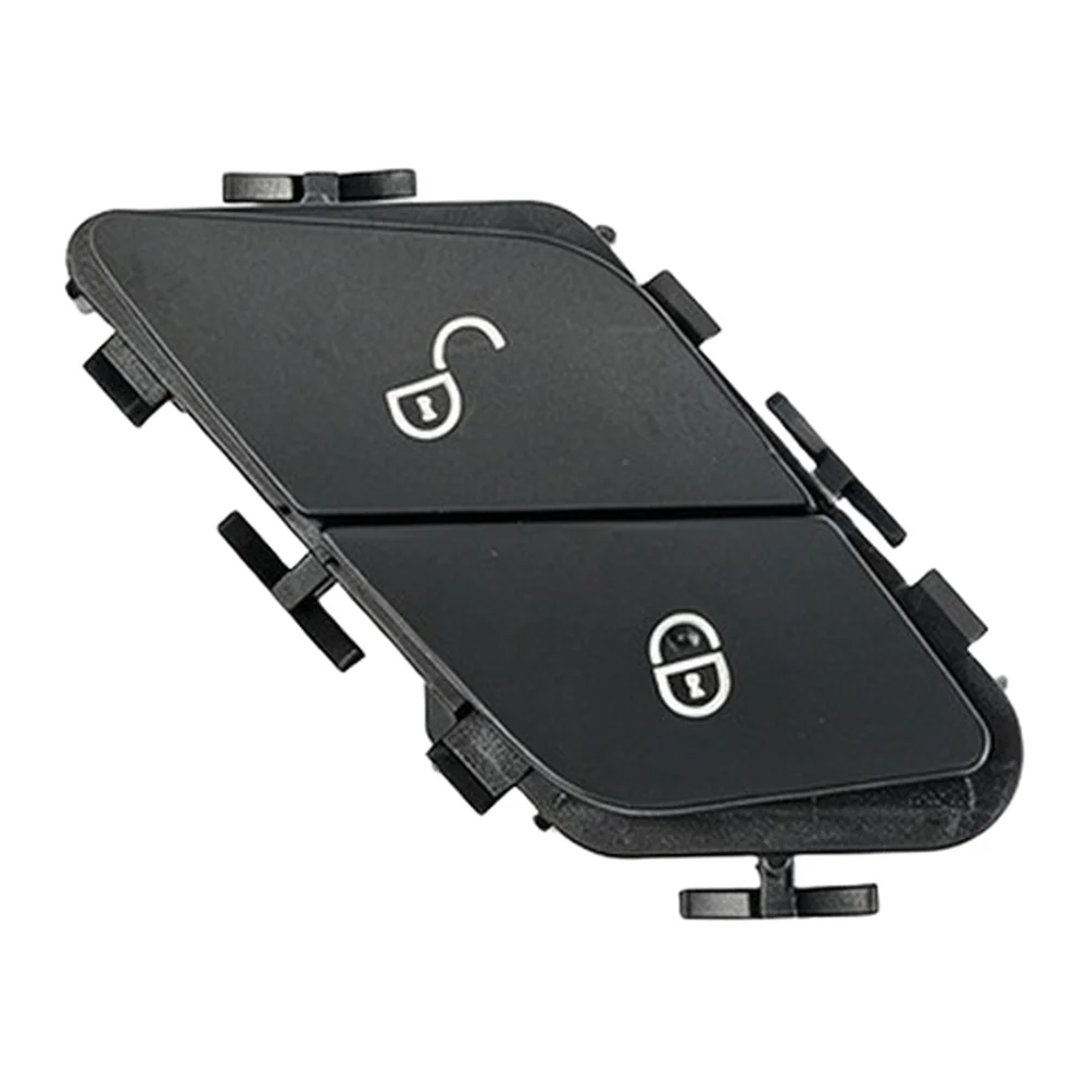 Black Door Lock Switch Car Door Control High-grade PC Material ABS Construction Rubberized Coating Front Right Position