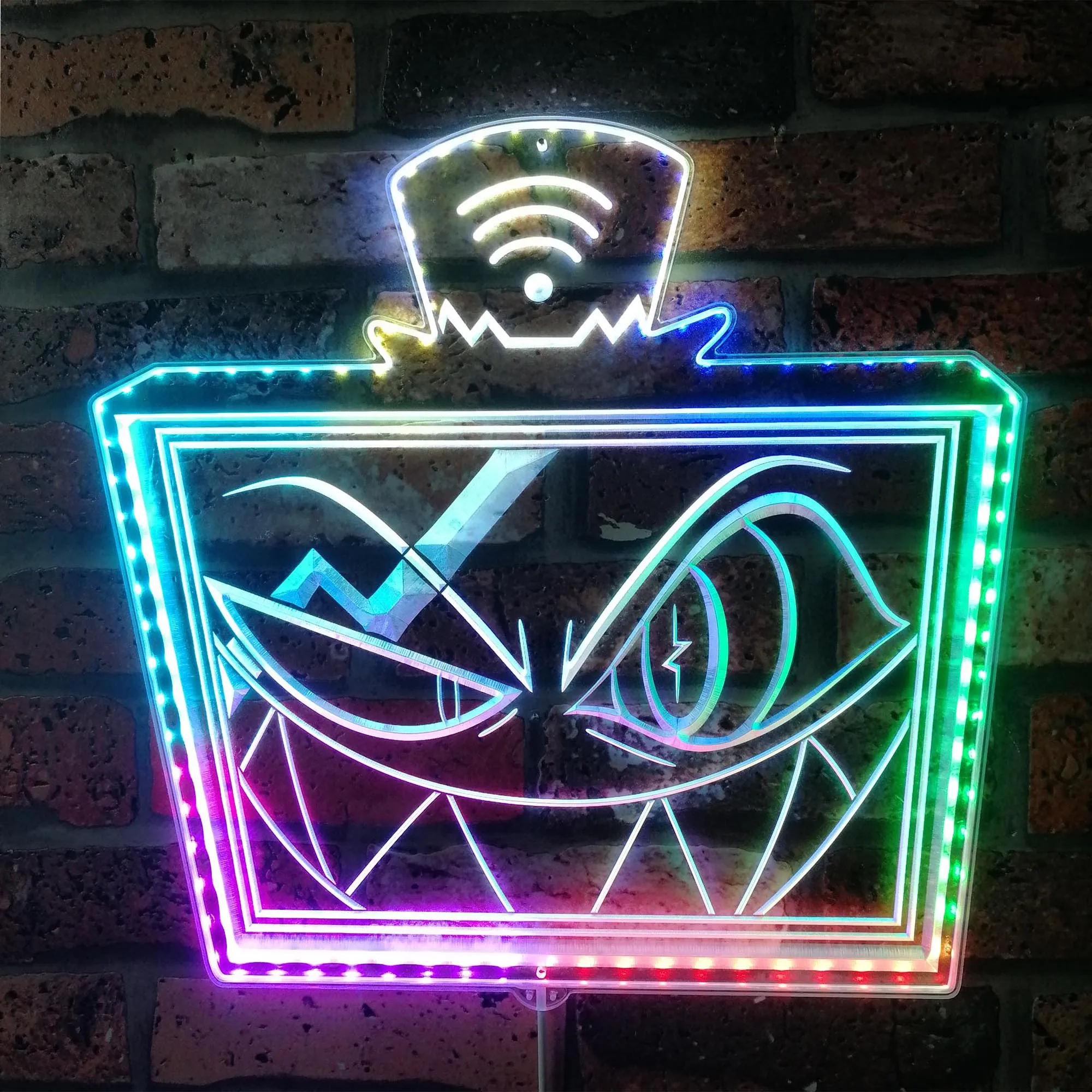 Vox Dynamic RGB Edge Lit LED Sign, Game Room Decor, Gaming Night Light