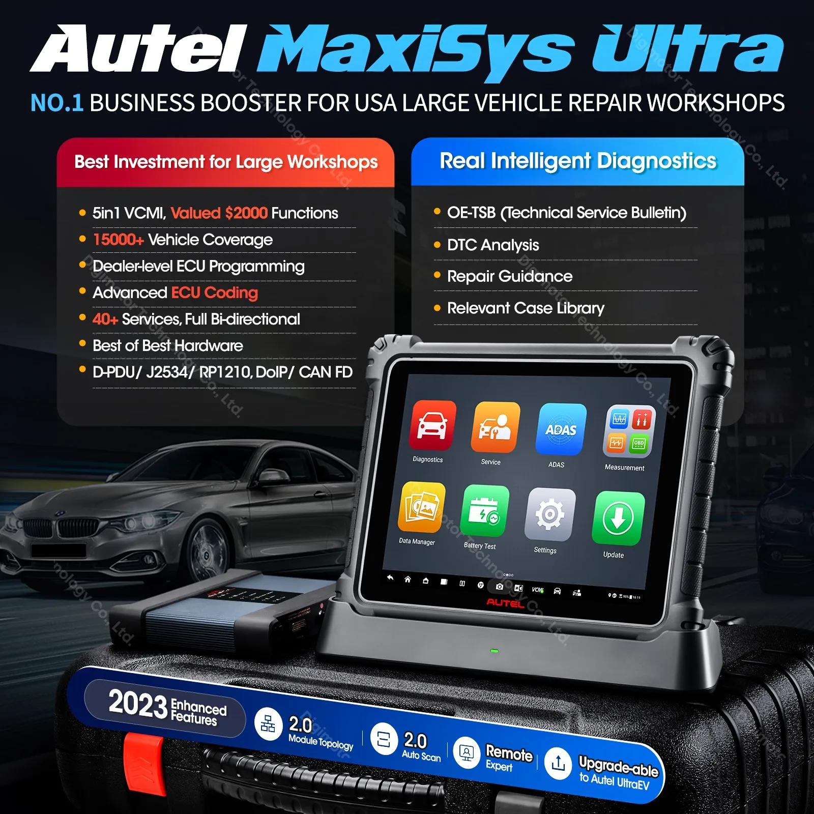 Autel MaxiSys Ultra Automotive Diagnostic Tablet With Advanced MaxiFlash VCMI