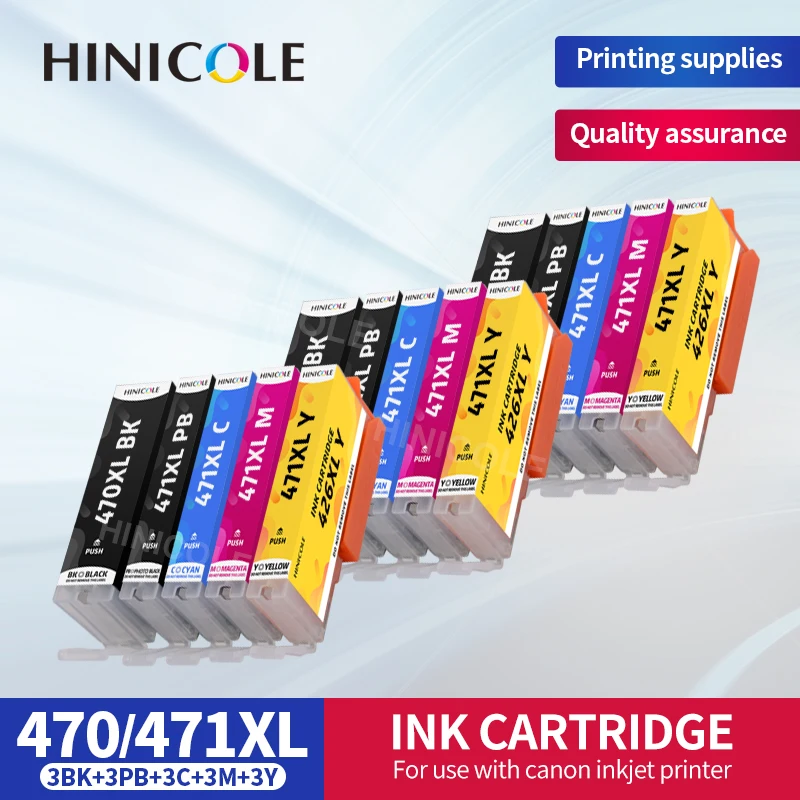 HINICOLE PGI470 CLI471 For Canon Pixma MG6840 MG5740 TS5040 TS6040 MG7740 TS9040 TS8040 Printer PGI-470 CLI-471 Ink cartridge