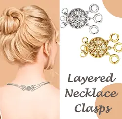Layered Necklace Clasps Necklace Layering Clasp Multiple Bracelet Lock Connectors with Lobster Ring Clasps Jewelry DIY Findings