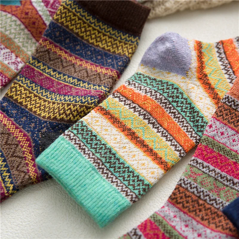 5 Pair Women\'s Casual Crew Socks Soft Warm Comfort Casual Crew Winter Socks Festival Gift for Adult Family