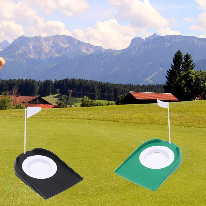 

Indoor Golf Putting Trainer With Hole Flag Putter Green Practice Aid Home Yard Outdoor Training Aid Adjustable Hole