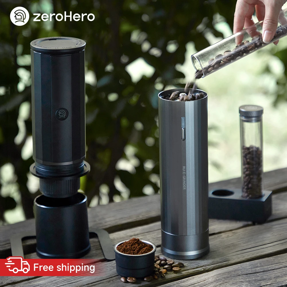 Coffee Bean Grinder Electric - zeroHero Portable Coffee Set 3PCS Electric