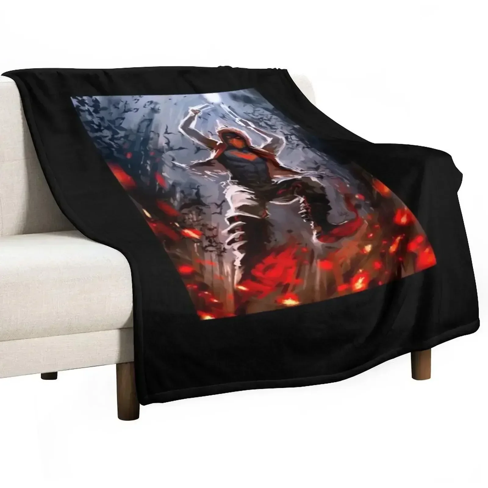 New red HOOD Throw Blanket Reusable Durable Soft Blanket for All Seasons