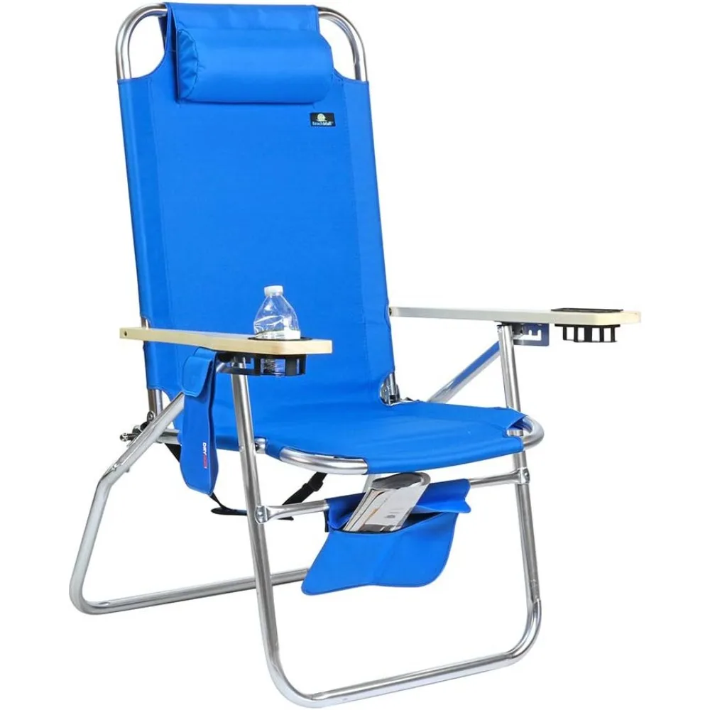 

Wide 17" off The ground High Beach Chair for Adults Heavy Duty with Tall High Back - 300 lb Load