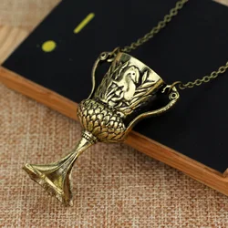 Harry Potter Horcrux Hufflepuff Cup collana Fashion Metal collana Lord Voldemort Hermione Cosplay Friend regalo di compleanno