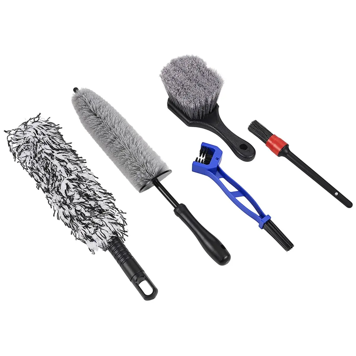 10-Piece Motorcycle Cleaning Kit - Includes Cleaning Brushes, A Sponge, A Microfiber Wash Mitt, and A Towel