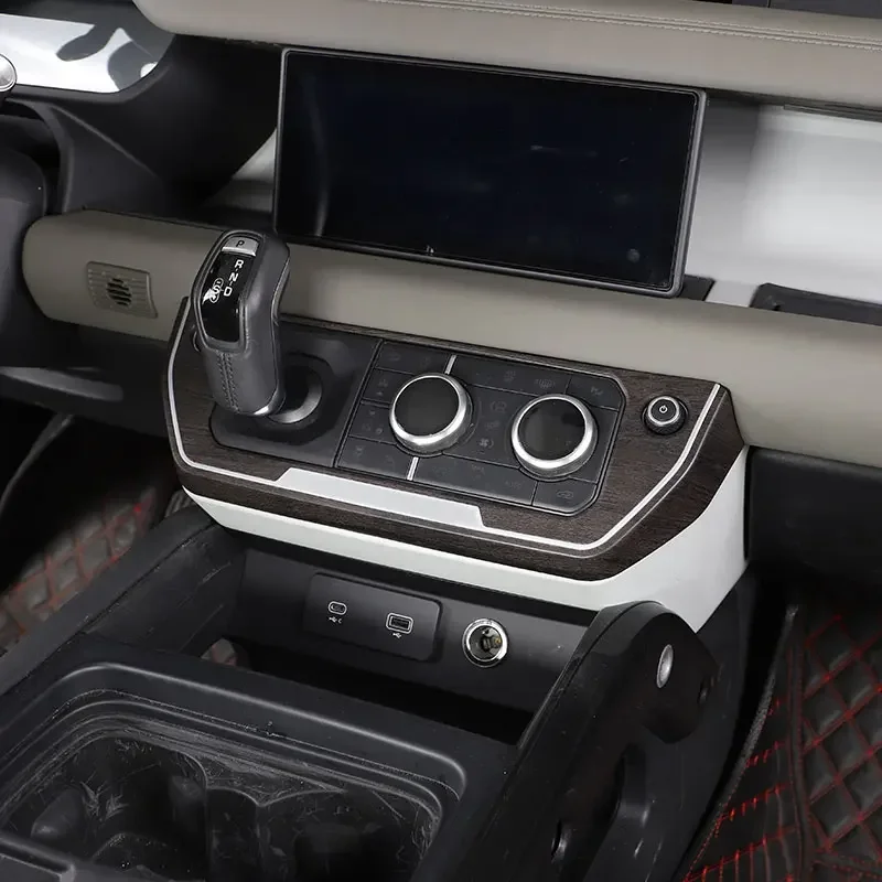 

metyoucar For Land Rover Defender 90 110 130 Car Center Console Air Conditioning Mode Button Frame Cover Trim Car Accessories